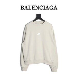 Balenciaga Lettering Reflective Logo Crew Neck Sweatshirt Loose Fit S